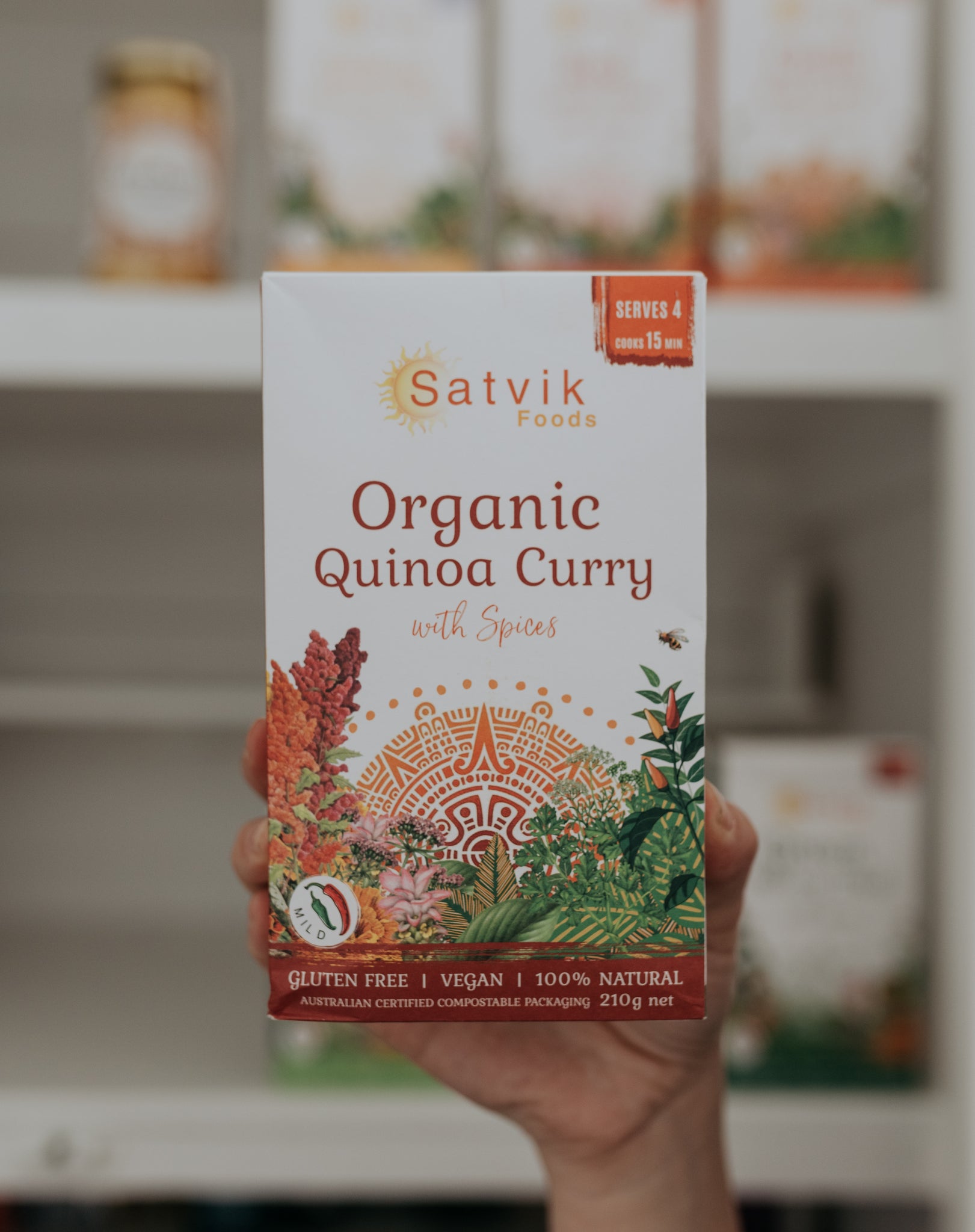 Satvik Foods Quinoa Curry Quinoa is a delicious and nutritious meal option that can be easily prepared at home. The product is available for purchase online and is made with organic quinoa and a blend of unique Ayurvedic spices. The product page includes information about the weight, ingredients, and cooking instructions.